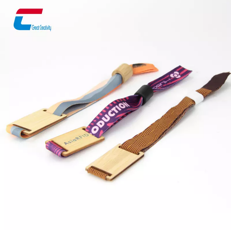 新型高品質(zhì)木質(zhì)Rfid織物手環(huán)樣品可供木質(zhì)智能卡Nfc編織手環(huán)